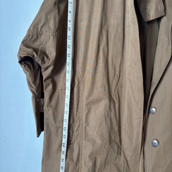 ZARA Oversized Khaki Trench Coat – Funnel Neck Minimalist Utility Style - Picture 6 of 6